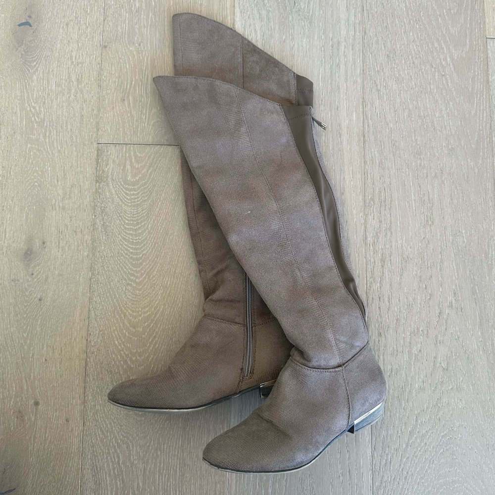 Call it Spring Taupe Suede Boots